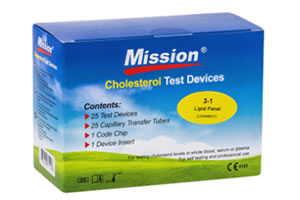 Mission Cholesterol test strips